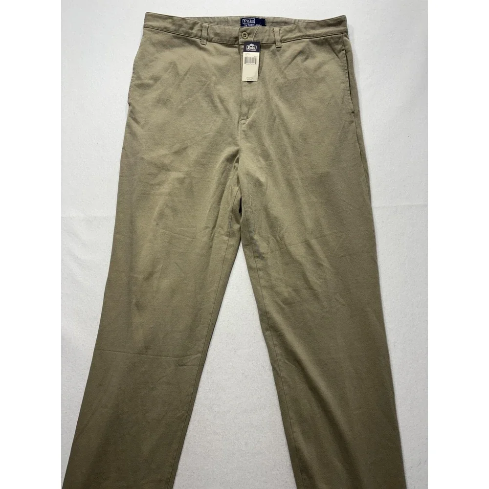 Polo Ralph Lauren Chino Pants Mens 42x30 Beige Regular Fit Cotton Casual Work